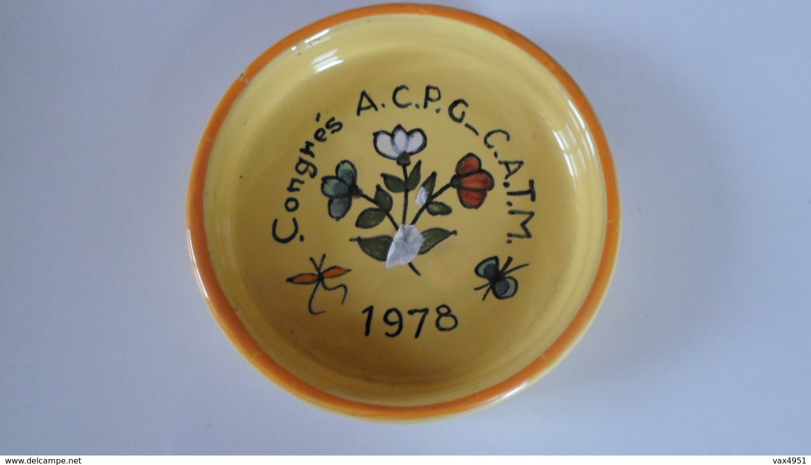 CENDRIER  CONGRES A C P G  C A TM  1978   SIGNE P ARTUS  MONTPELLIER  ****   RARE   A  SAISIR ***** - Ashtrays