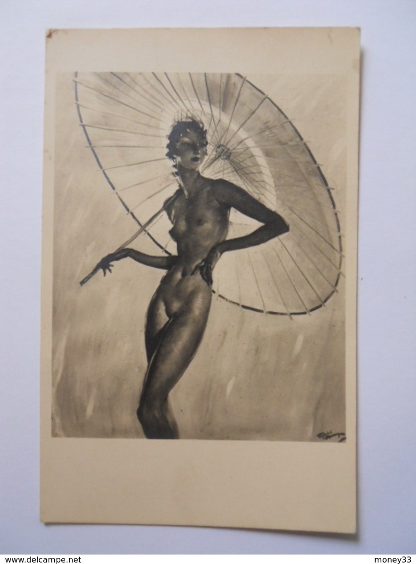 Carte Postale "Le Parasol Vert " 6466 Salon De Paris Par Jean - Gabriel Domergue - Operahuis & Theater