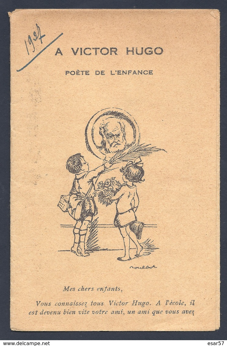 A Victor Hugo 1927 Lot Des 5 Cartes Différentes Signées Poulbot + Document - Poulbot, F.