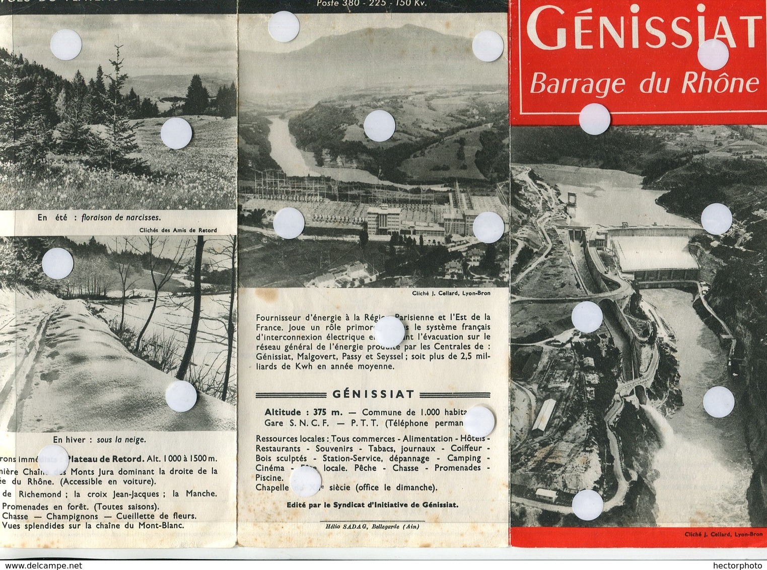 GENISSIAT Le Grand Barrage Du Rhône Plaquette Héliogravure Injoux-genissiat 01 Ain - Dépliants Turistici