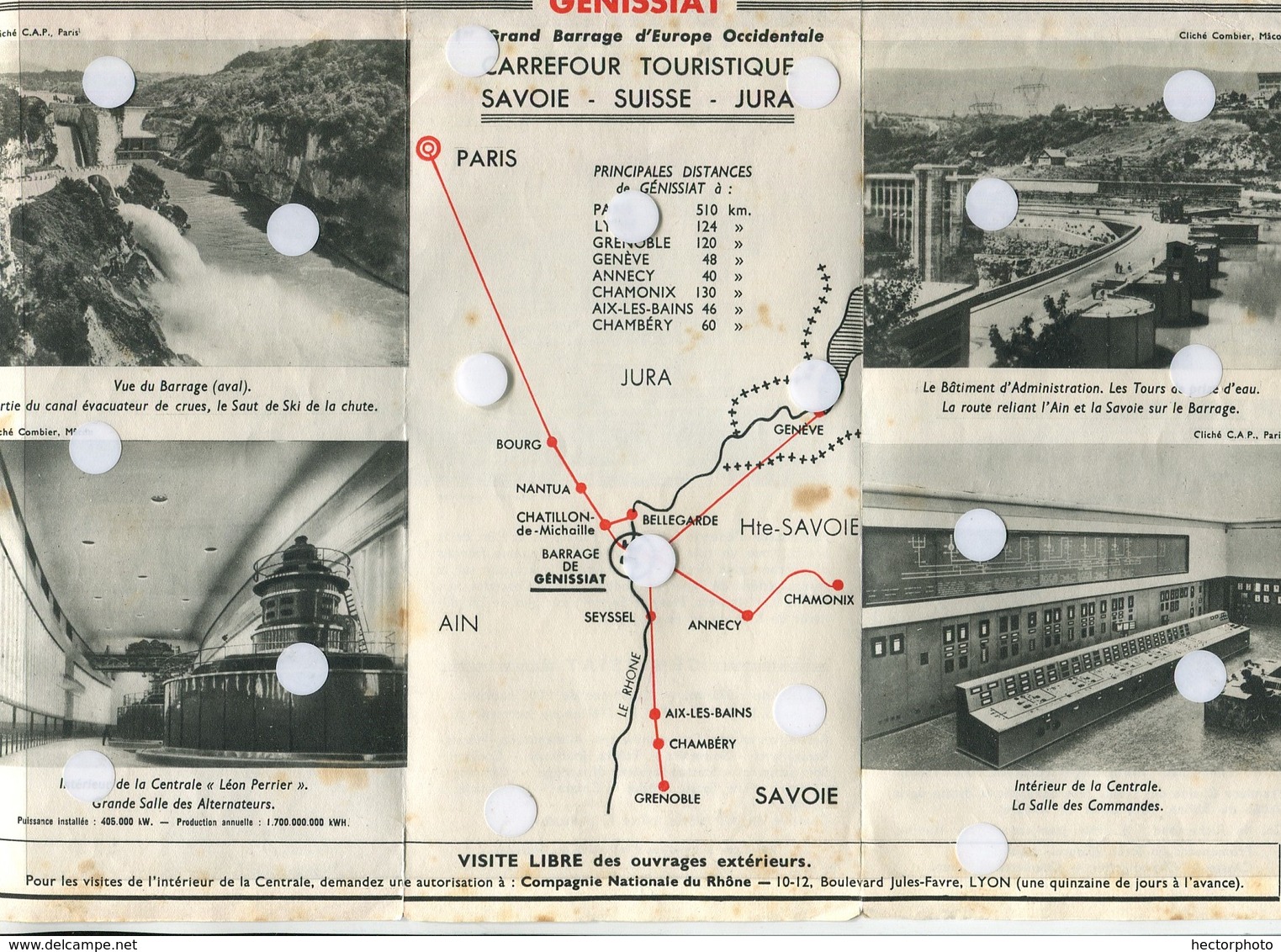 GENISSIAT Le Grand Barrage Du Rhône Plaquette Héliogravure Injoux-genissiat 01 Ain - Dépliants Turistici