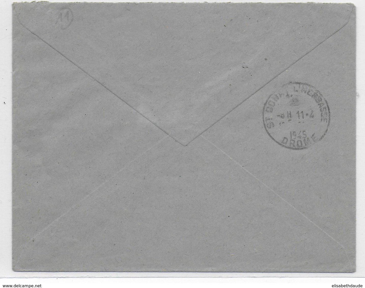 RECOMMANDE PROVISOIRE - 1945 - LETTRE De L'ARBRESLE (RHONE) => ST DONAT - ARC DE TRIOMPHE - 1944-45 Arco Di Trionfo