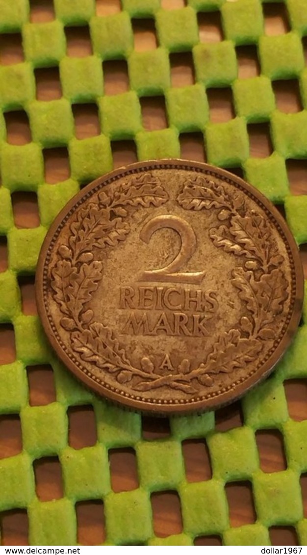 2 Reichsmark ( 1925 - 1931 ) Silb - 1927 A - 2 Reichsmark