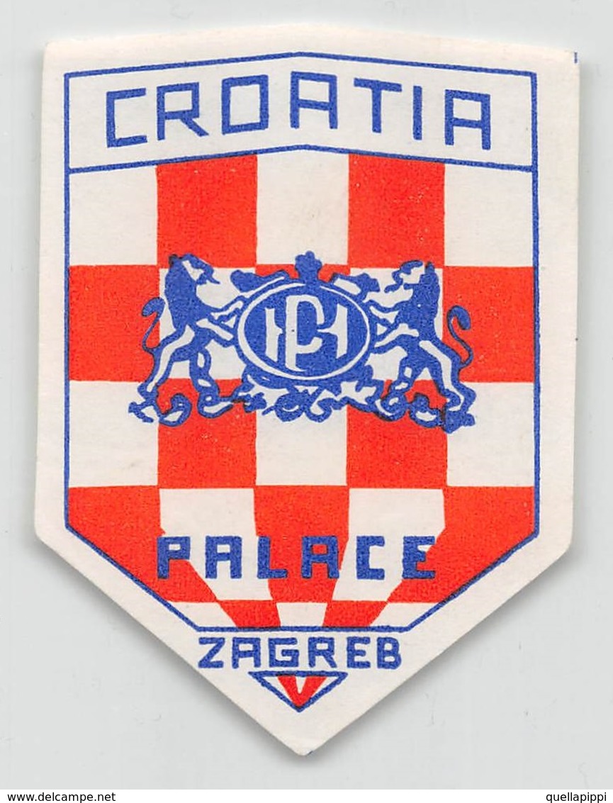 D7865 " HOTEL CROATIA PALACE " ETICHETTA ORIGINALE - ORIGINAL LABEL - Hotel Labels