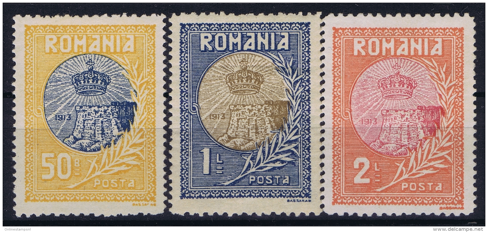 Romania Mi 234 - 236  MH/* Flz/ Charniere 1913 - Ungebraucht