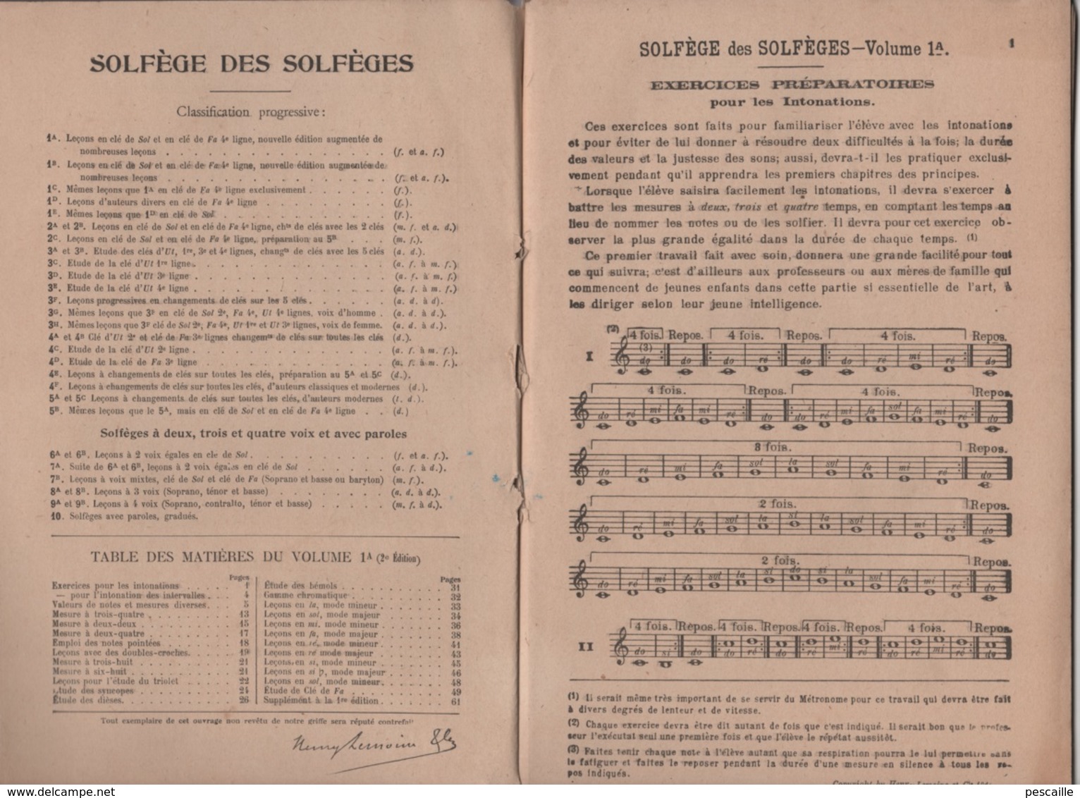 SOLFEGE DES SOLFEGES POUR VOIX DE SOPRANO DE HENRY LEMOINE & G. CARULLI - Chant Soliste