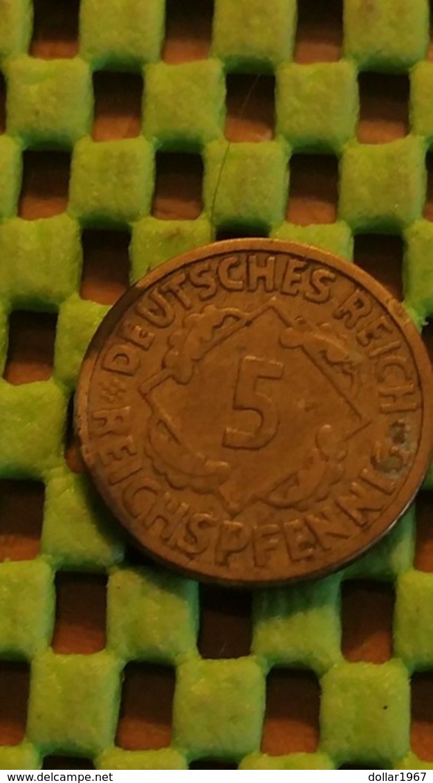 5 Reichspfennig 1924-1936 - (Mess) 1925 F - 5 Rentenpfennig & 5 Reichspfennig