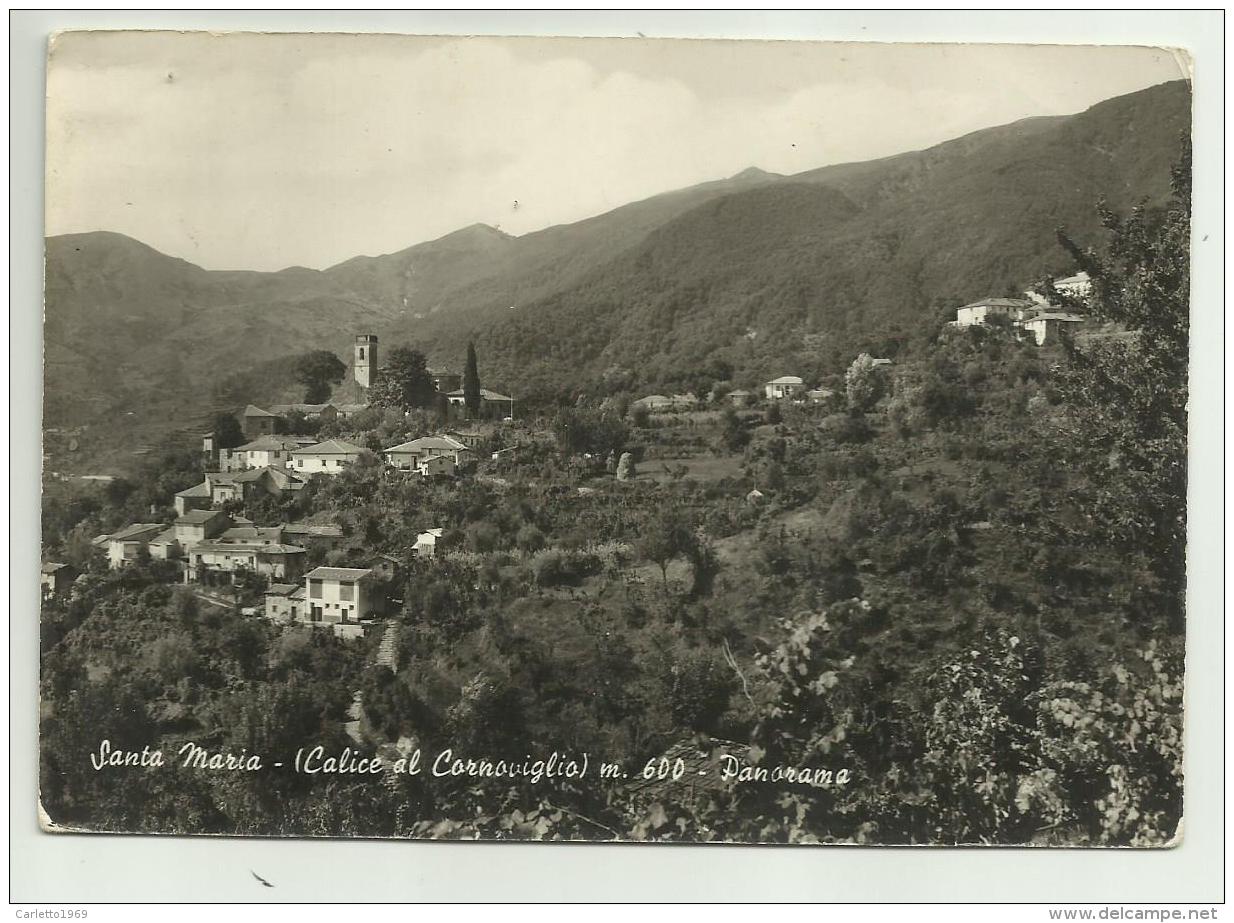 SANTA MARIA ( CALICE AL CORNOVIGLIO ) PANORAMA   VIAGGIATA FG - La Spezia