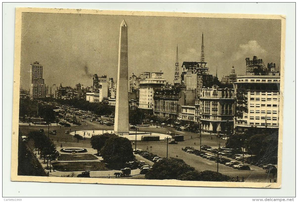 BUENOS AIRES - AVENUE 9 DE JULIO CON EL OBELISCO   VIAGGIATA FP - Argentinien