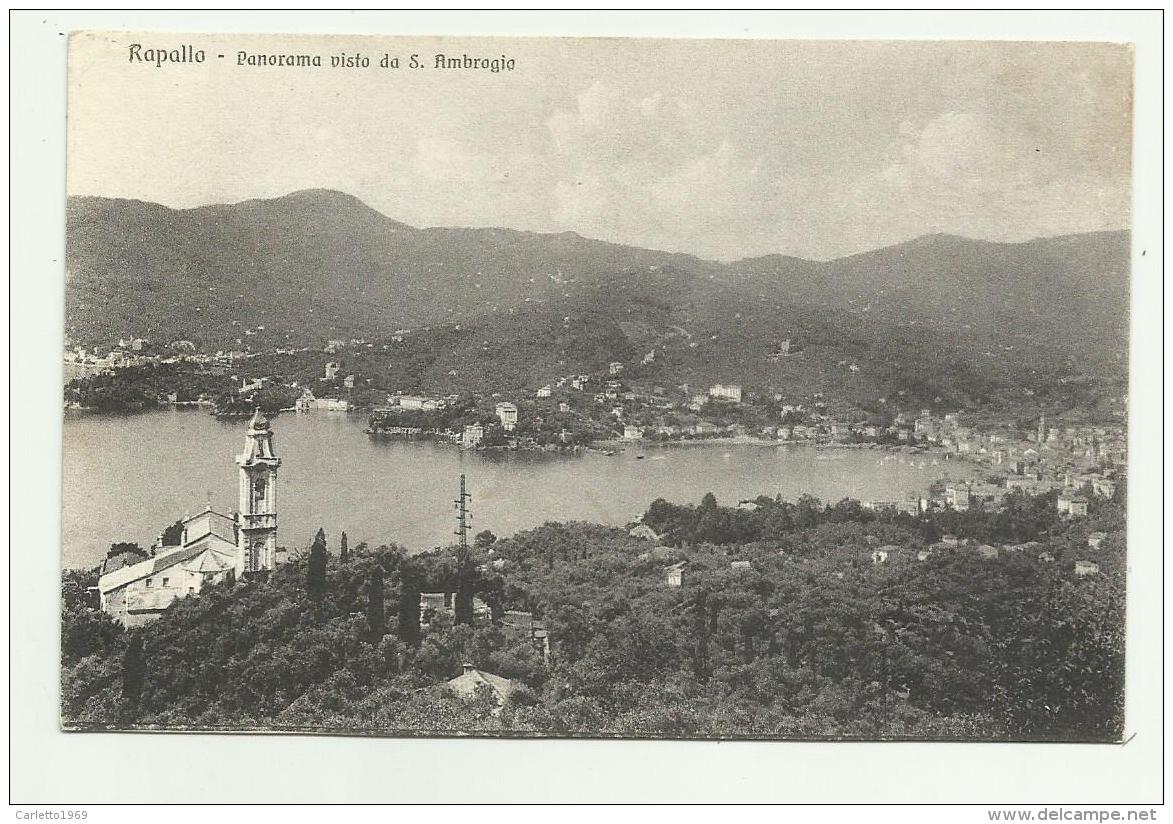 RAPALLO - PANORAMA VISTO DA S.AMBROGIO - NV FP - Genova (Genua)