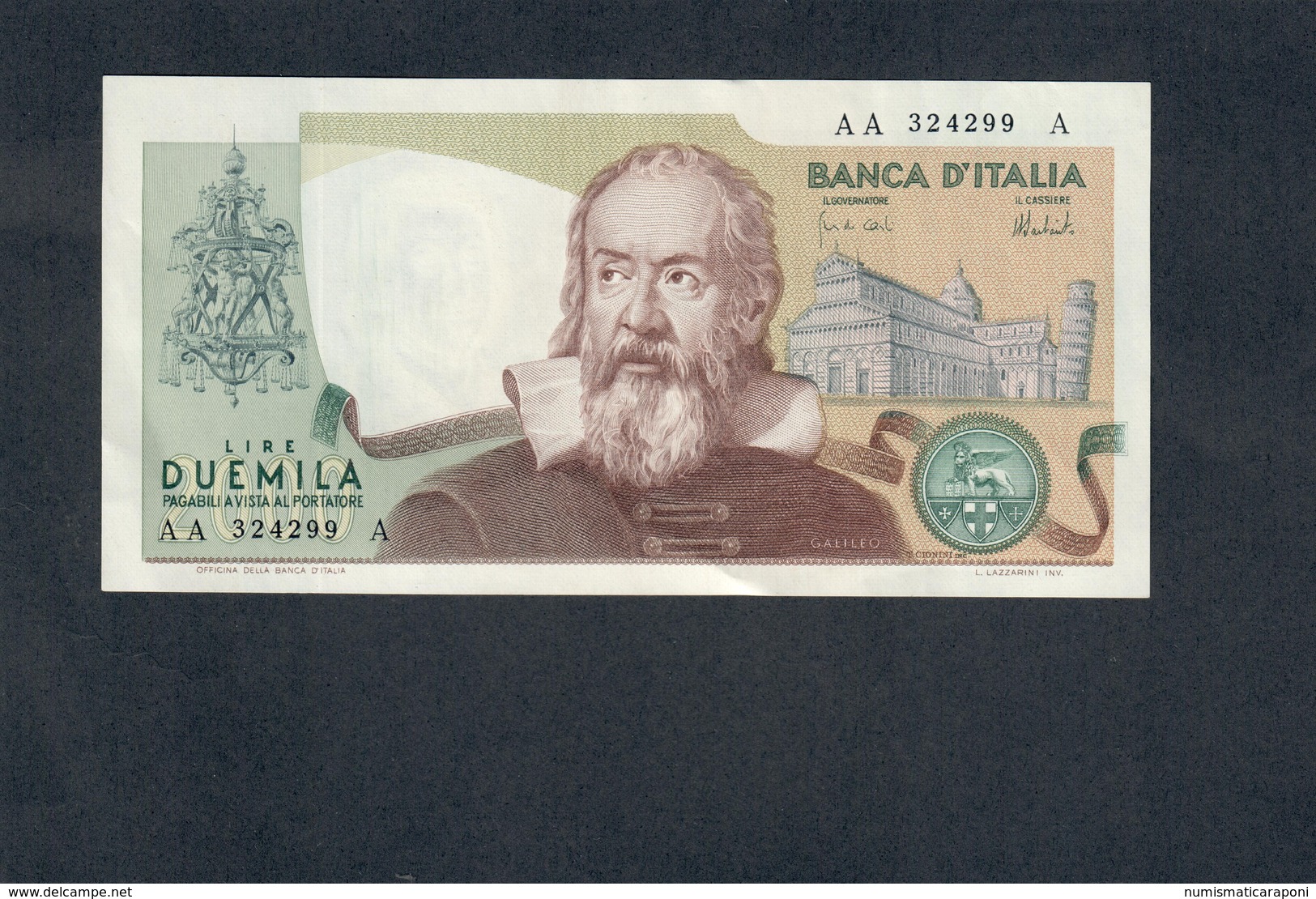 2000 LIRE GALILEO GALILEI Tripla A AA.....A 1973 R2 Spl/sup  LOTTO 1837 - 2000 Liras