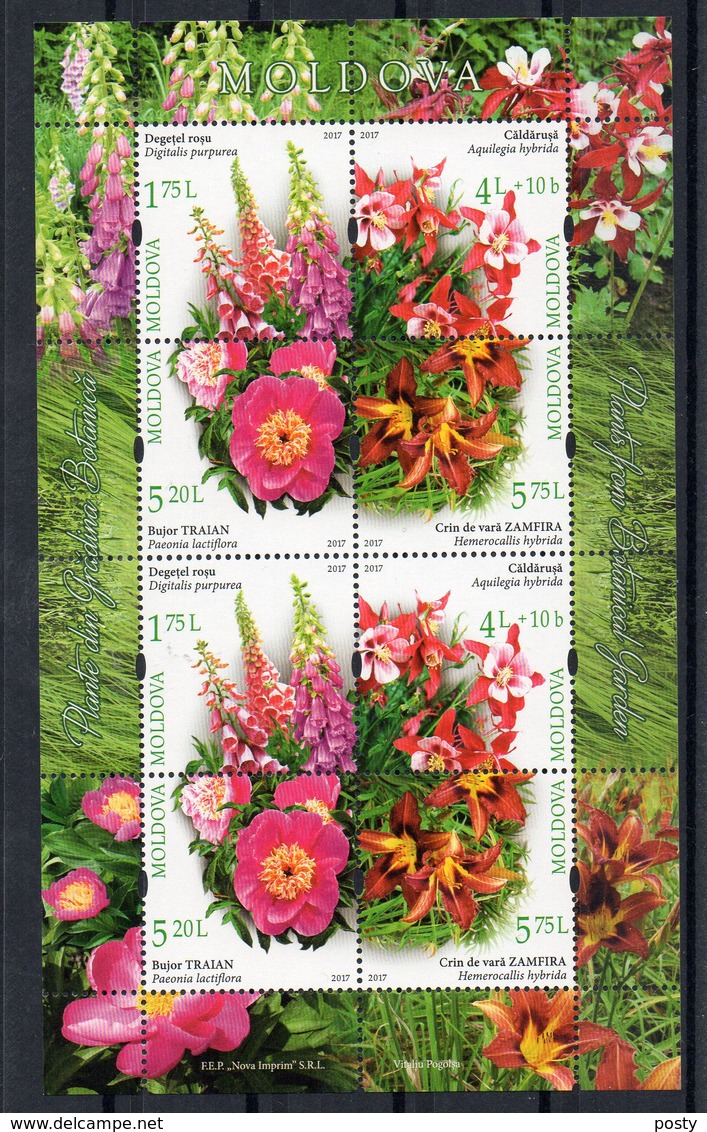 MOLDAVIE - MOLDOVA - FLEURS - FLOWERS - 2017 - B/F - M/S - - Moldova