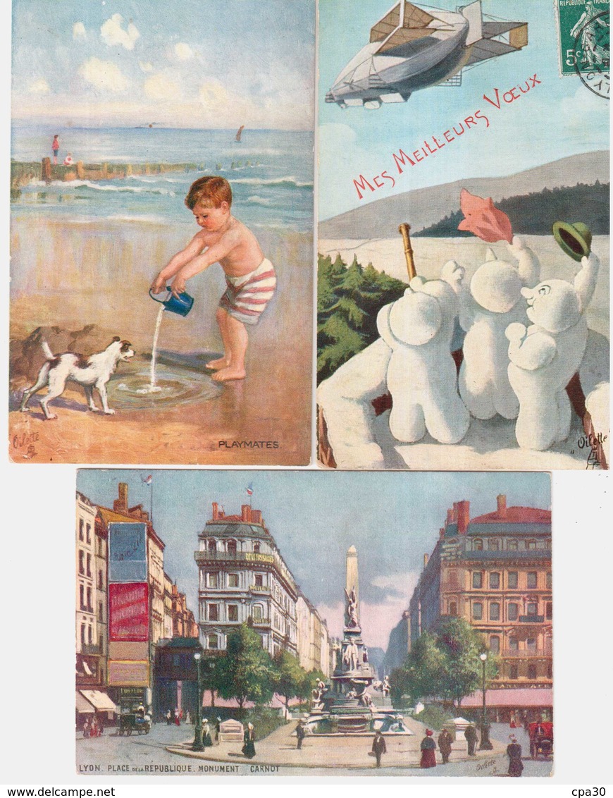 CPA.LOT DE 50 CARTES POSTALES ANCIENNES "OILETTE" "TUCK" DIVERSRE - Autres & Non Classés