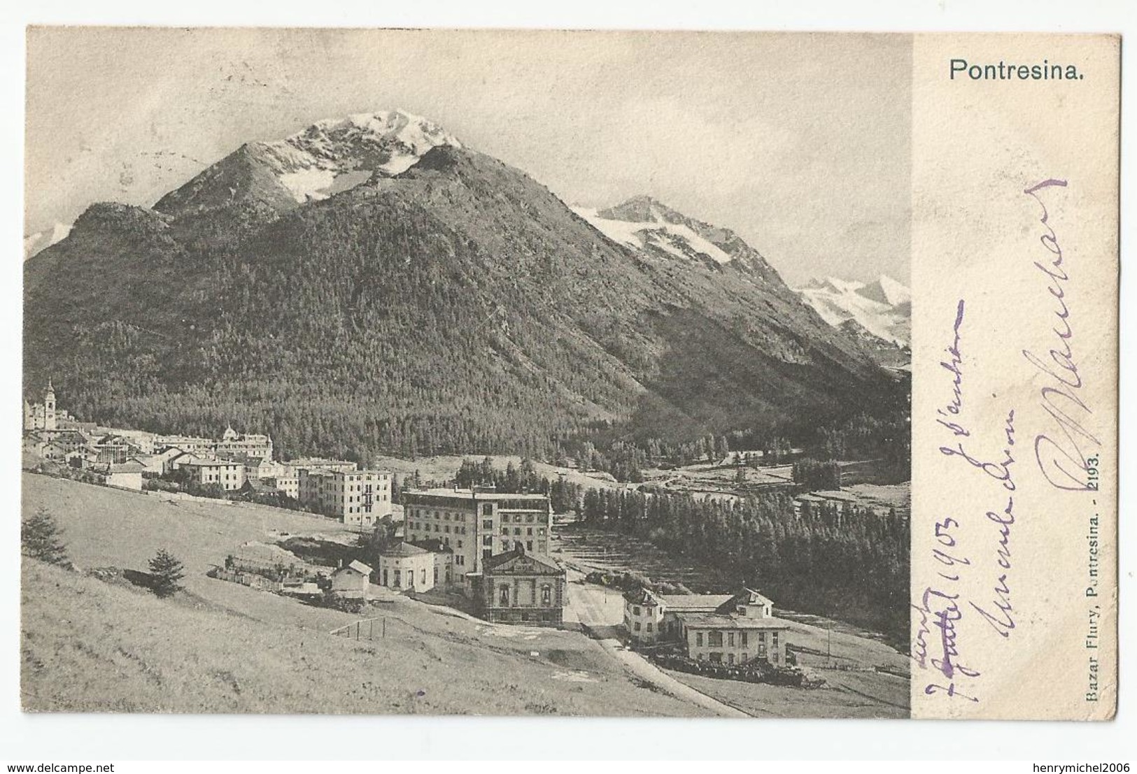 Suisse Tessin  Pontresina Ed Bazar Flury 2193 - Sonstige & Ohne Zuordnung