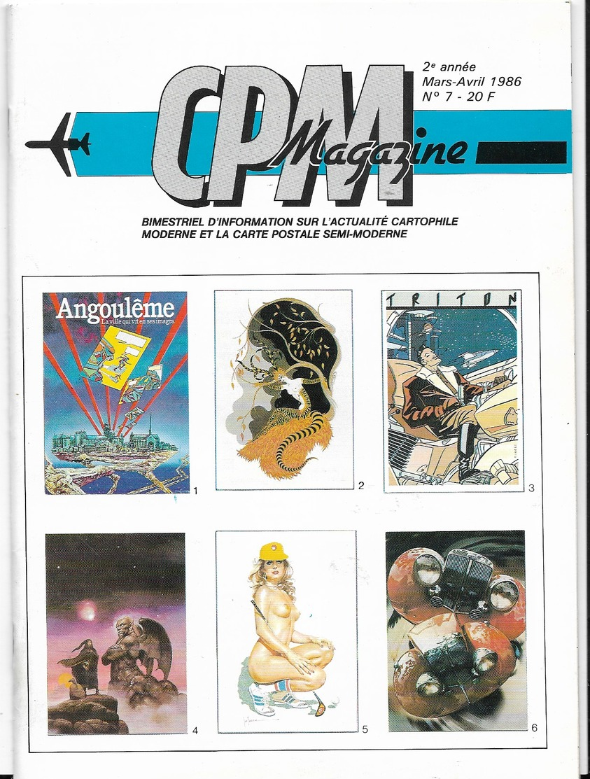 CPM Magazine  - lot de 7 revues - n°1 à 7 ( 1985/86) - parfait état ( voir scan)