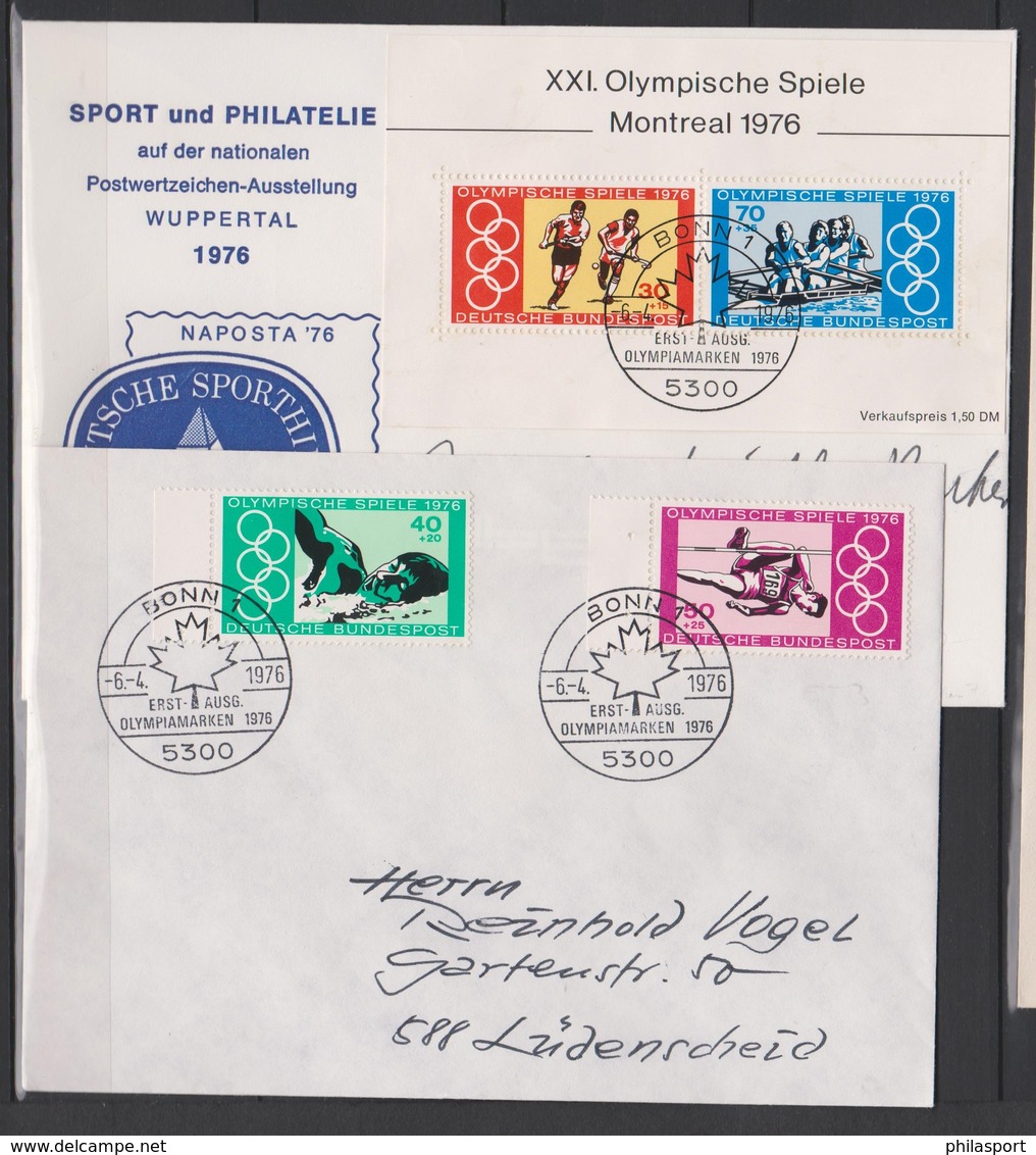 Allemagne Germany FDC Cover 1° Jour  Montreal 1976 - Estate 1976: Montreal