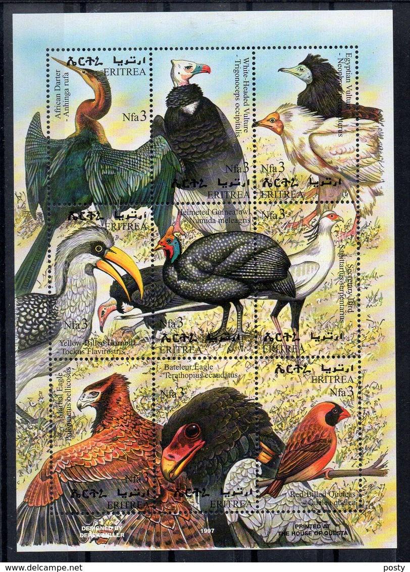 ERYTHREE - ERITREA - SOUVENIR SHEET - BLOC-FEUILLET - OISEAUX - BIRDS - 1997 - X 1 - - Erythrée