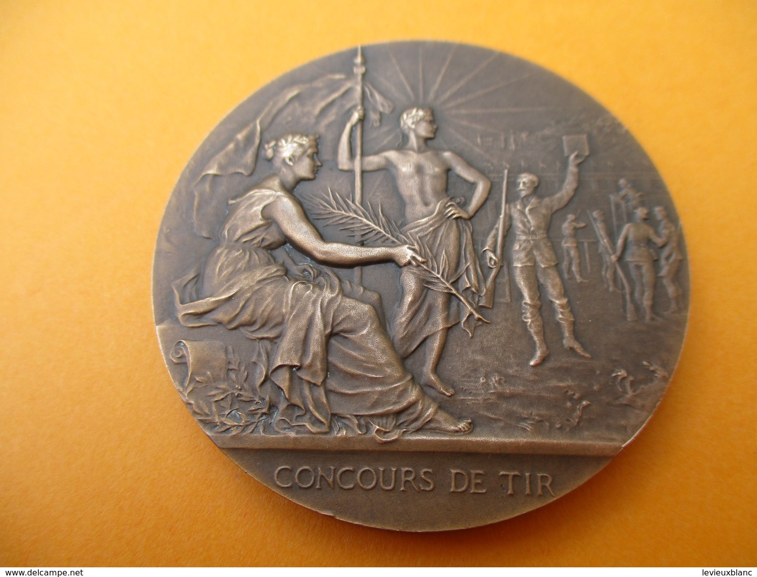 TIR Carabine / Médaille De Table / Concours De Tir /A Q  /  Bronze Coulé / 1956        SPO273 - Autres & Non Classés