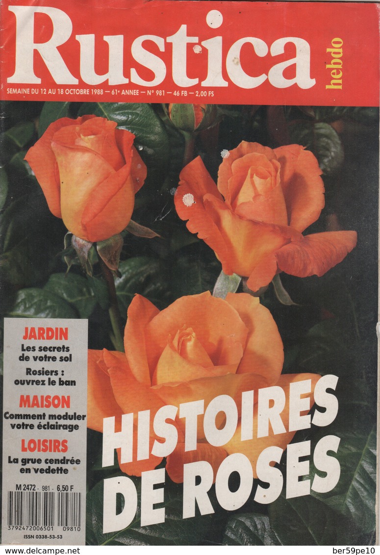 RUSTICA N° M 2472 981  HISTOIRES DE ROSES - Garden