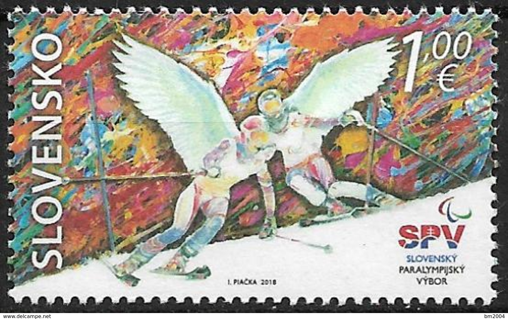 2018 Slowakei Slovensko  Mi. 838 **MNH .Olympische Winterspiele, Pyeongchang. - Usados