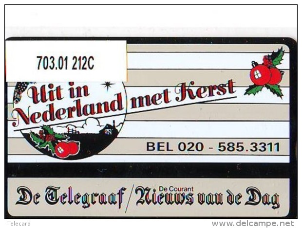 Telefoonkaart  LANDIS&amp;GYR  NEDERLAND * RCZ.703.01  212c * De Telegraaf Kerst  * TK * ONGEBRUIKT * MINT - Privé