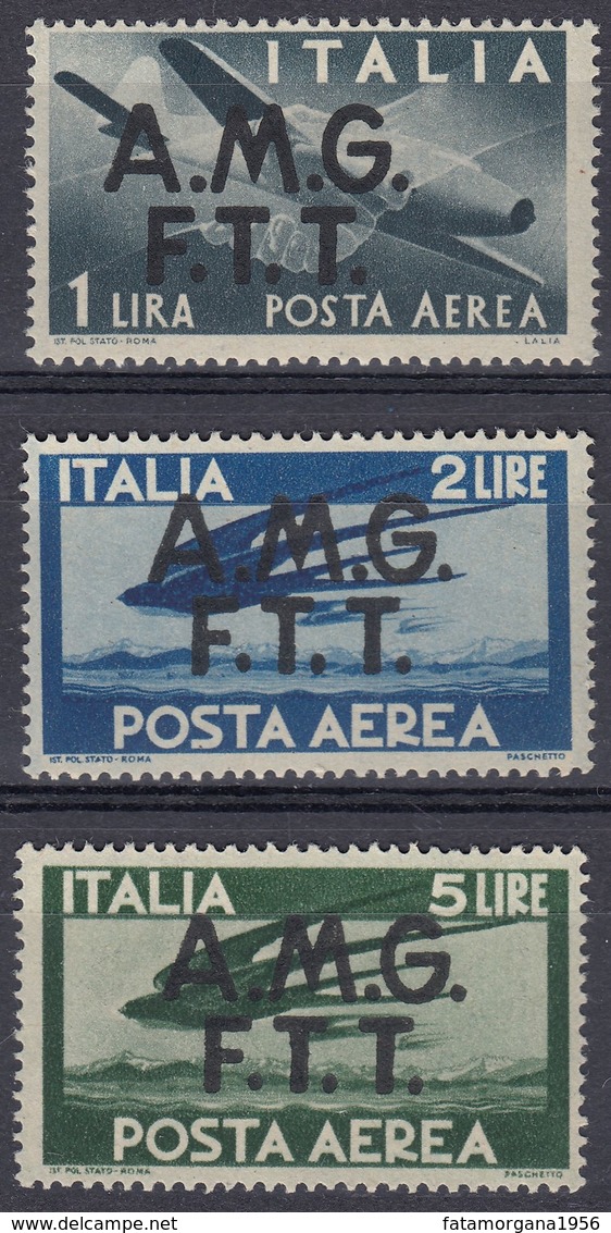 TRIESTE, OCCUPAZIONE ANGLOAMERICANA - 1947 - Lotto 3 Valori Nuovi MNH Posta Aerea: Yvert 1/3. - Airmail