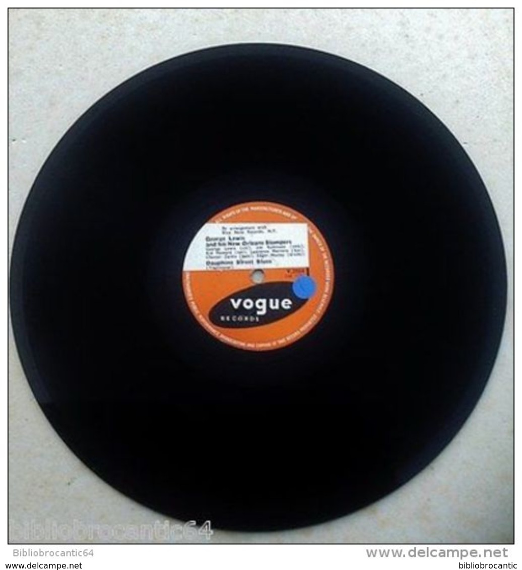 78 TOURS " GEORGE LEWIS " < DAUPHINE STREET BLUES // FIDGETY FEET <  VOGUE V. 2054 - 78 Rpm - Schellackplatten