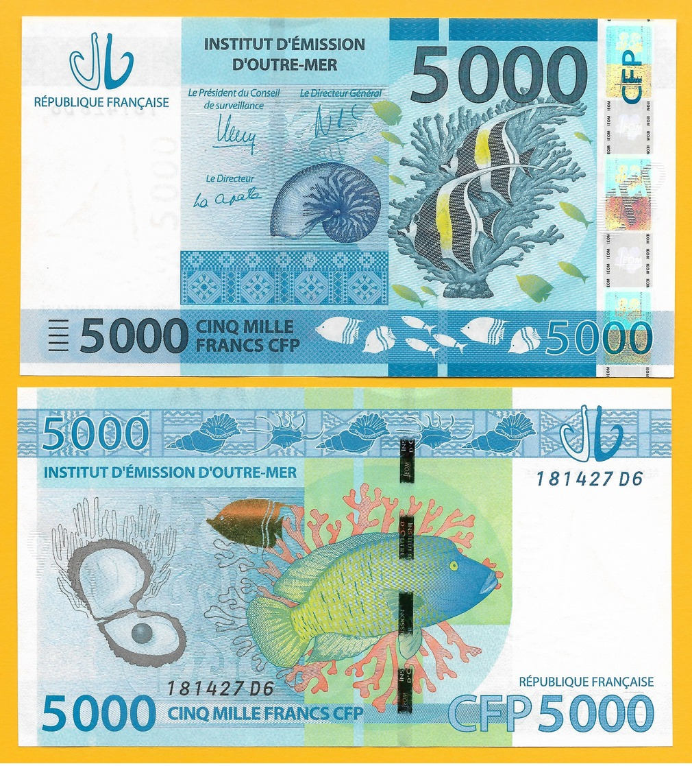 French Pacific Territories 5000 Francs P-7 2014 UNC - Non Classés