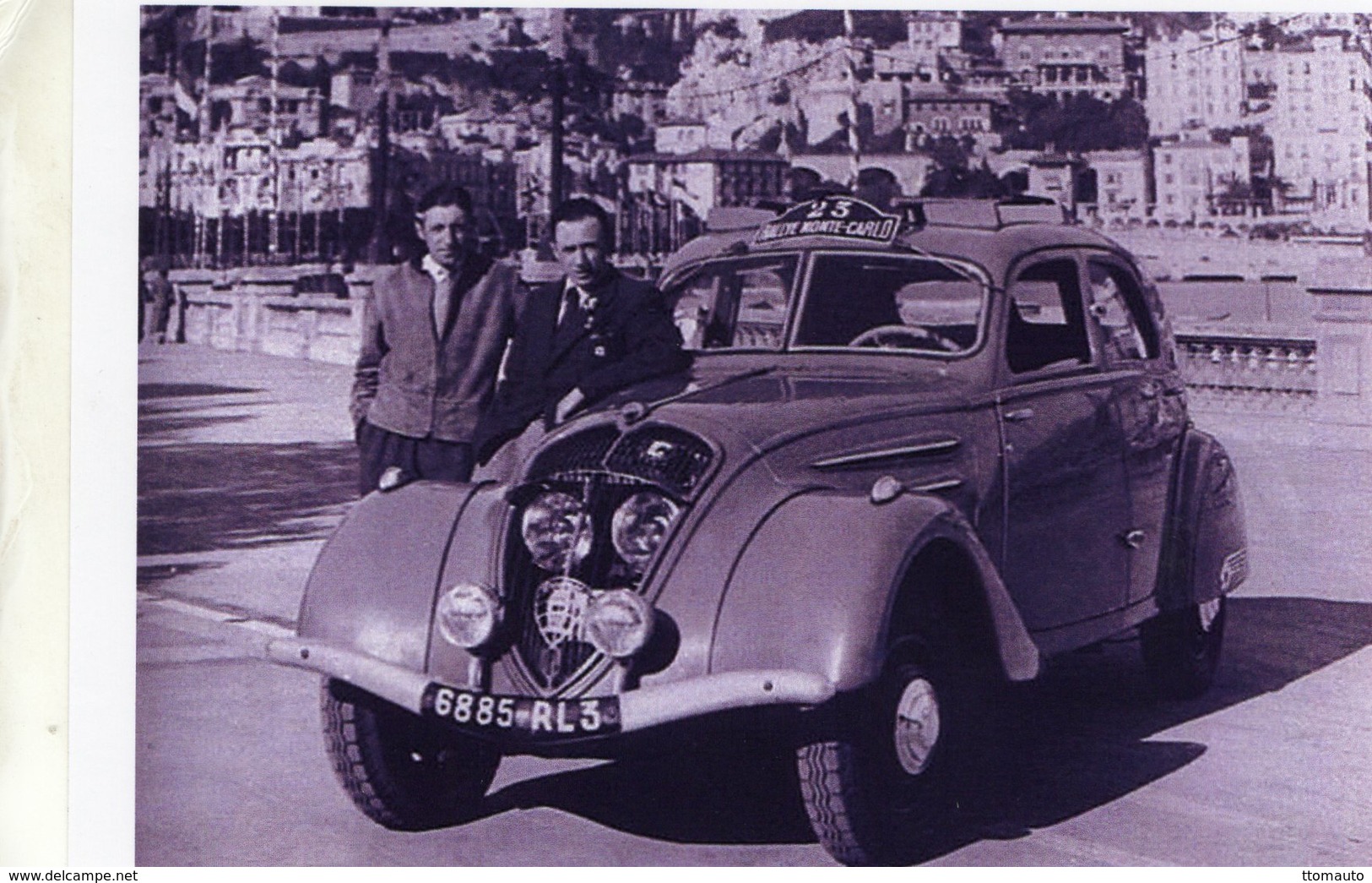 Monte-Carlo Rallye 1950  -  Concurrents En Peugeot 402   - 15x10 PHOTO - Rallyes