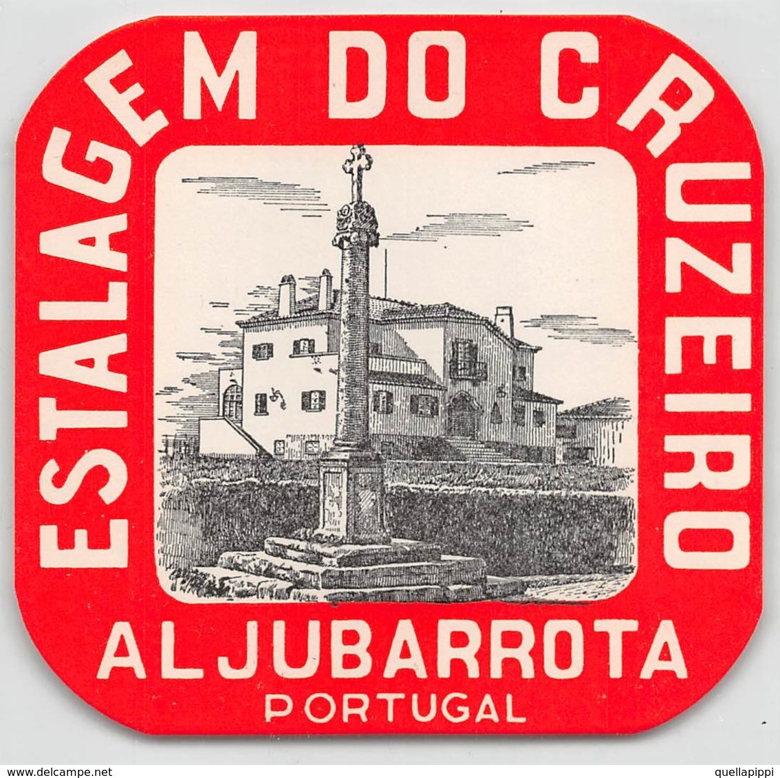 D7869 "ESTALAGEM DO GRUZEIRO - AL JUBARROTA - PORTUGAL" ETICHETTA ORIG - ORIGINAL LABEL - Hotel Labels