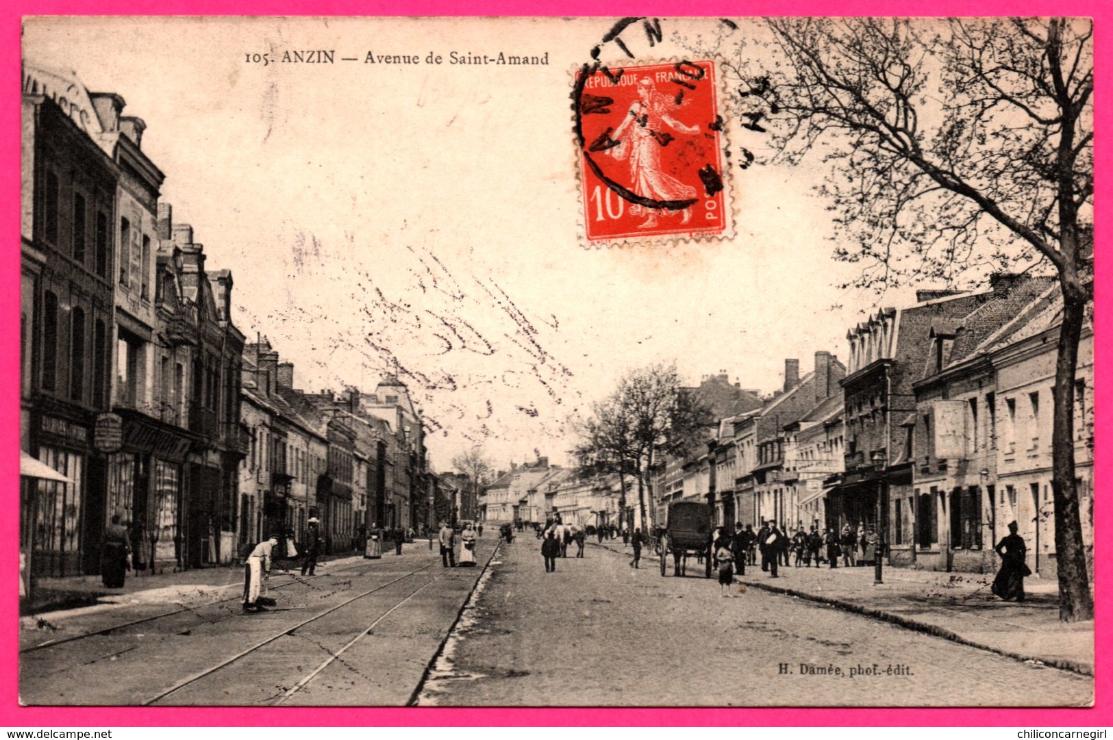 Anzin - Avenue De St Amand - Magasin - Calèche - Animée - Phot. Edit. H. DAMEE - Anzin