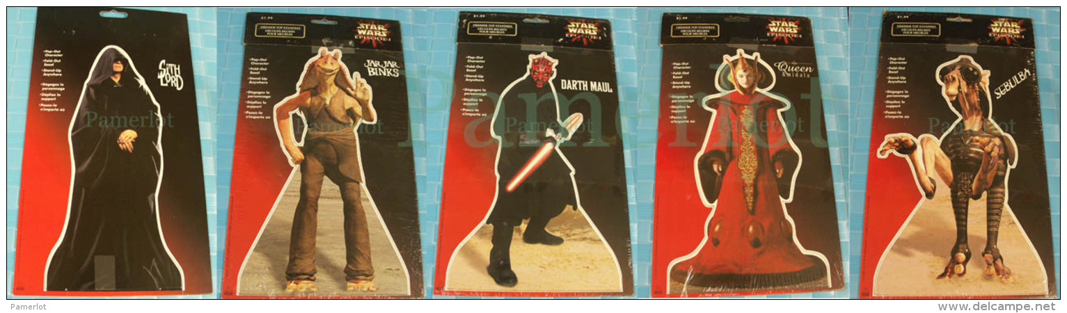 5 STAR WARS , Episode 1 - Decoupis Pour Meuble, Dresser Top Standees - - Autres & Non Classés