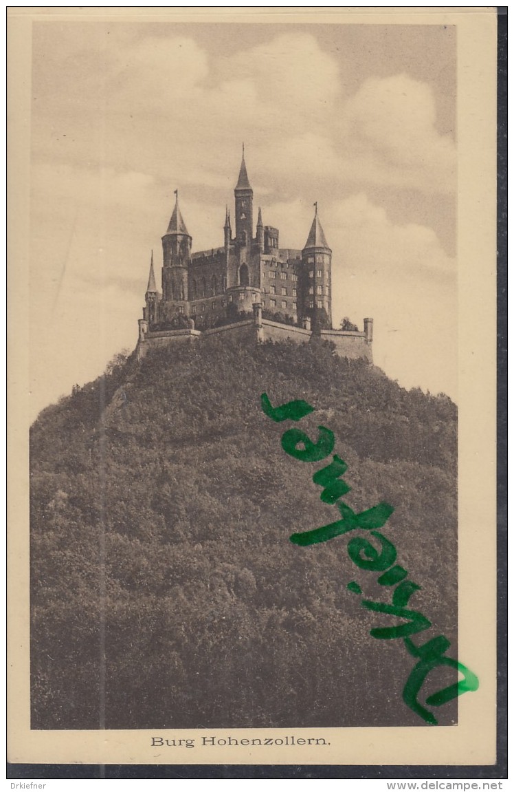 Burg Hohenzollern,  Von Westen, Um 1922 - Hechingen