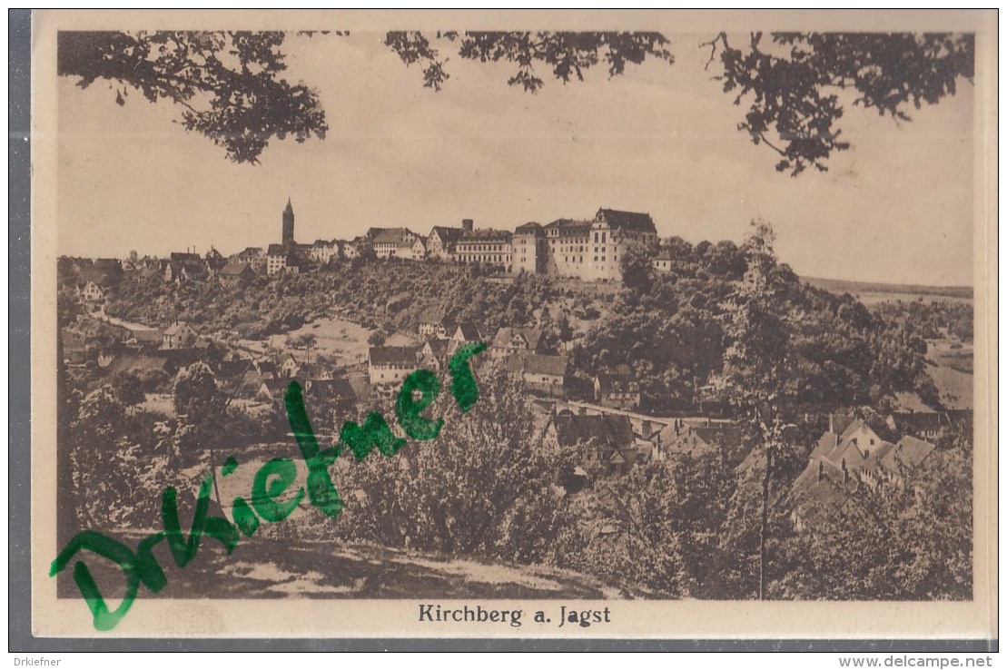 Kirchberg Jagst,  Panorama, Um 1925, Mit SoSt: Kirchberg Jagst Perle Des Jagsttales 16.4.1927 - Crailsheim