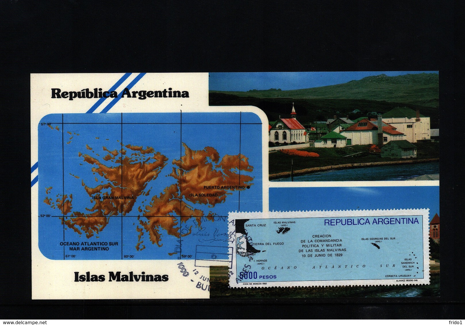 Falkland Islands / Islas Malvinas 1982 Interesting Postcard - Falkland Islands