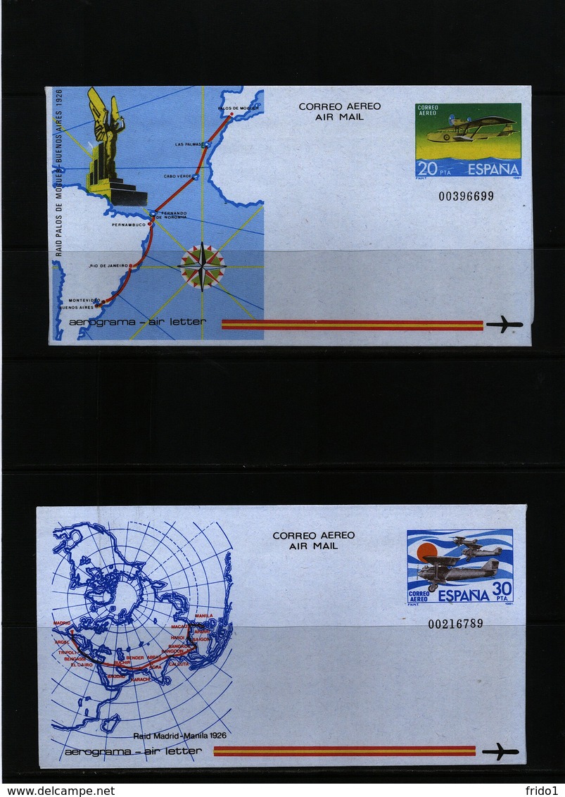 Spain Interesting Aerogrammes - 1931-....