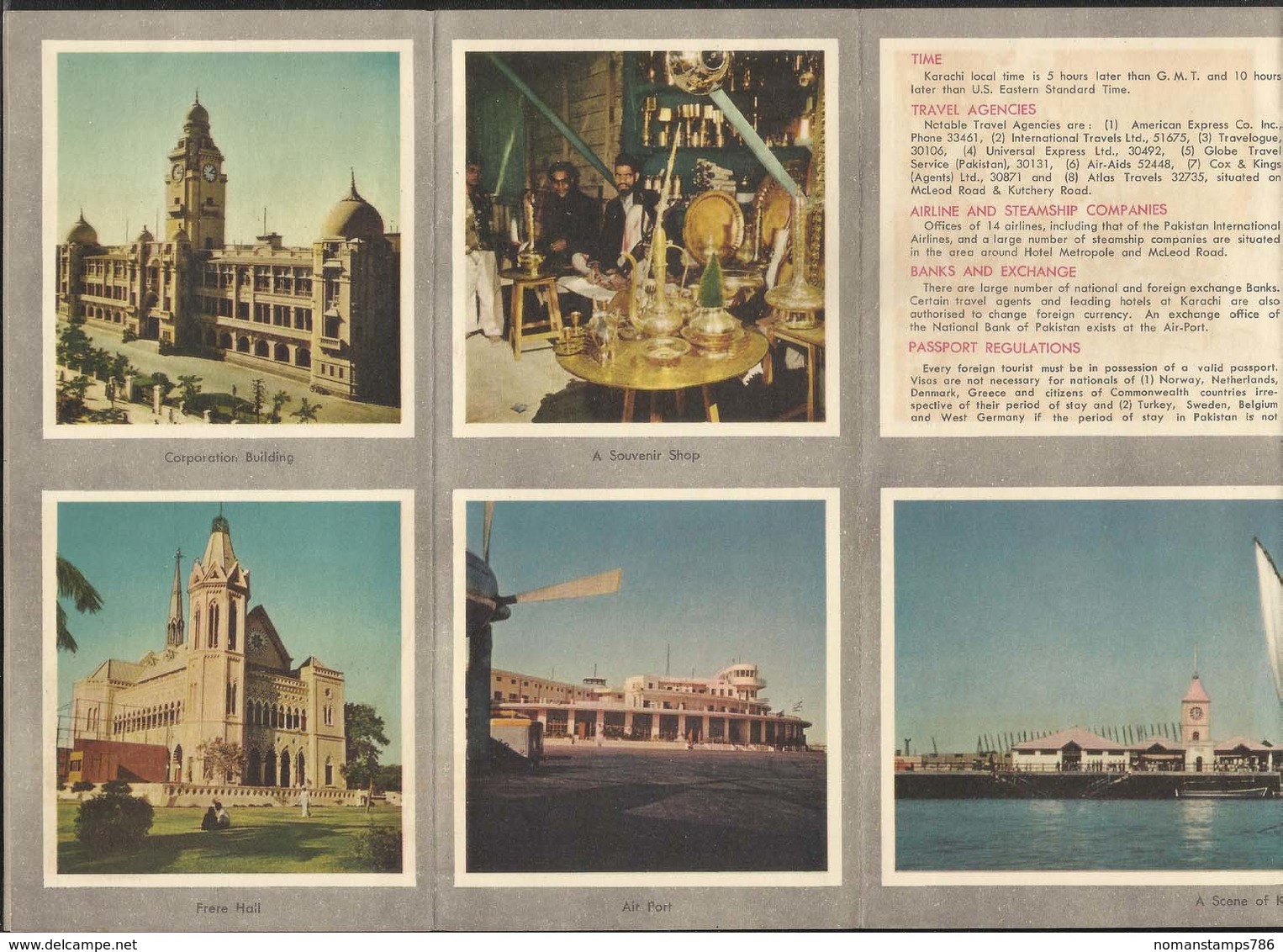 Pakistan 1959 Karachi Information Brochure Issued  Tourism Ministry - Asia