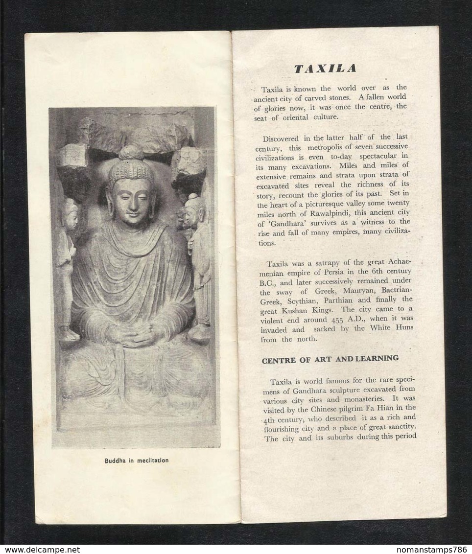 Pakistan 1962  Taxila Information Book Issued Director Tourism Book Size 9 X 21 Cm - Azië