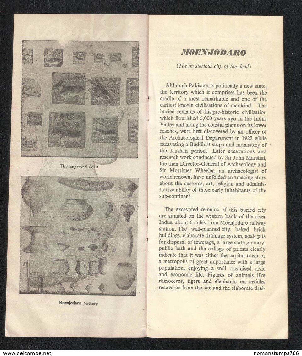 Pakistan 1964  Moenjodaro Information Book Issued Director Tourism Size 9 X 21 Cm - Asien