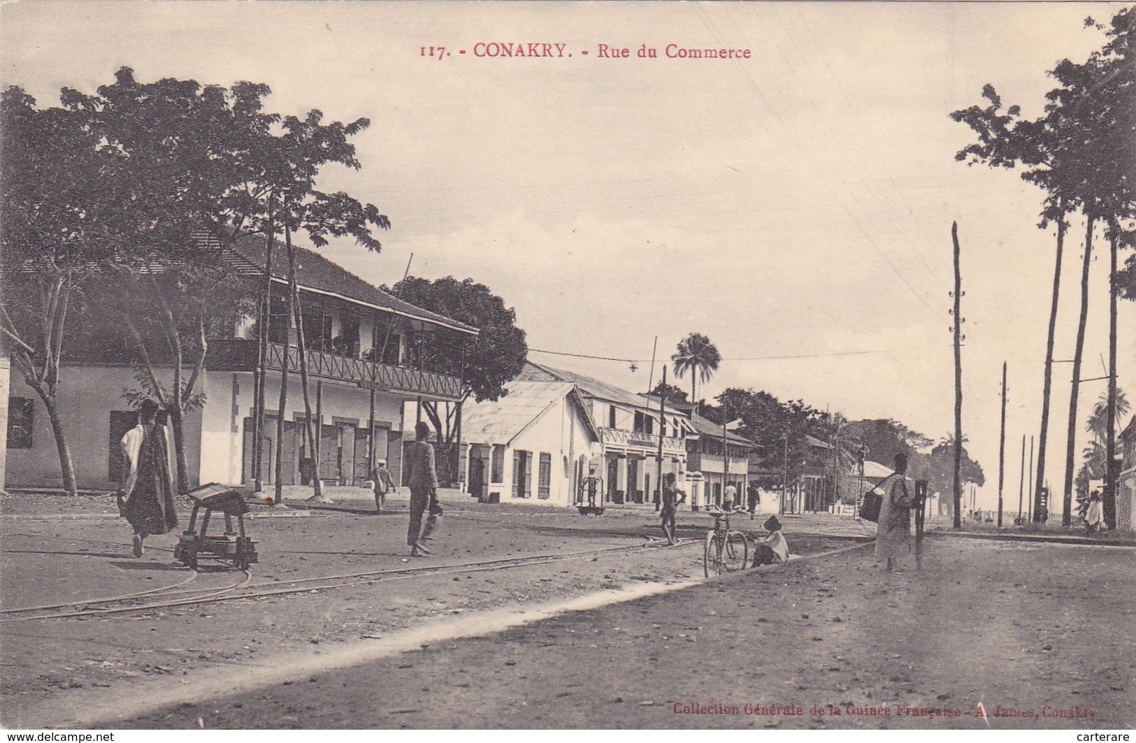 AFRIQUE,AFRICA,AFRIKA,guinée Française,CONAKRY,colonie ,cédée Par Les Anglais Aux Français En1891,rue Du Commerce,rare - Französisch-Guinea