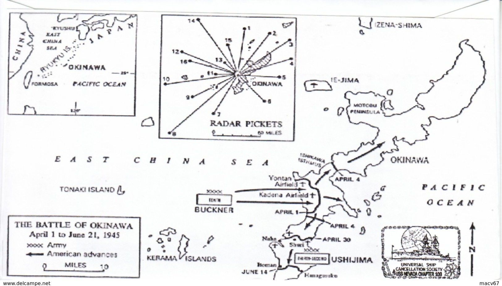 MARINES  BATTLE  OF  OKINAWA - Event Covers