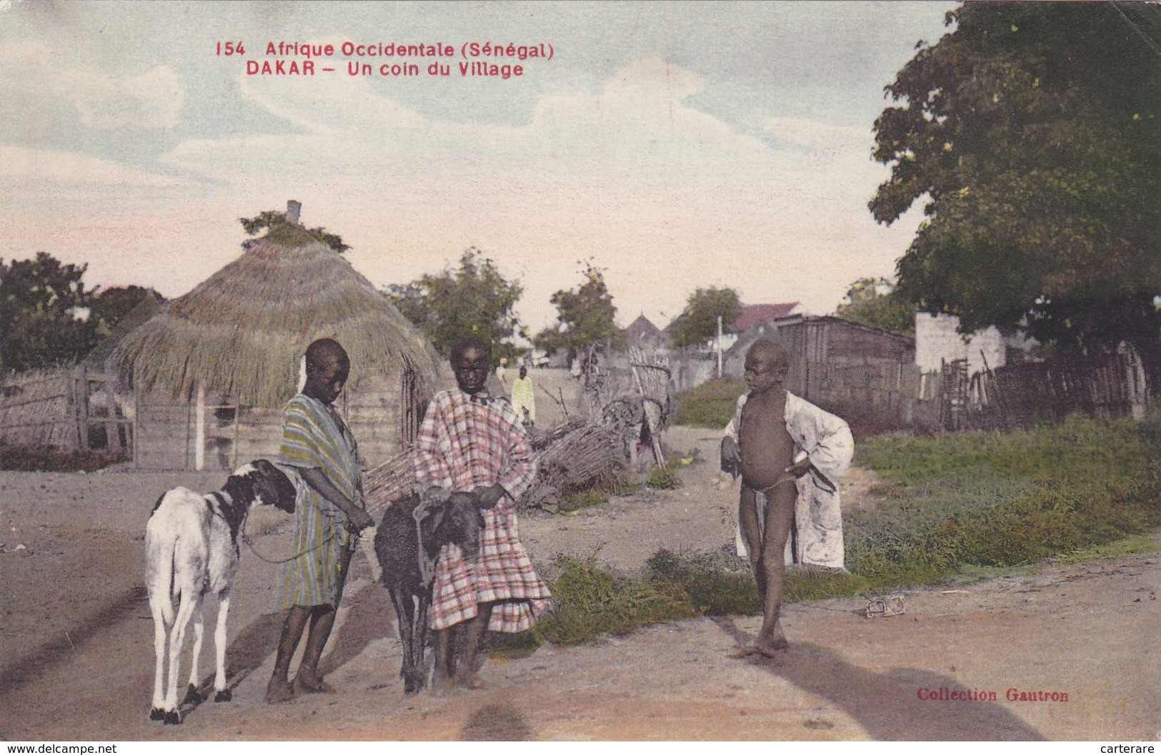 AOF,AFRIQUE,Sénégal,colonie,DAKAR,NDAKAROU,prés  Mauritanie,mali,guinée,gambie,enfant,  Village,futur éleveur,rare - Sénégal