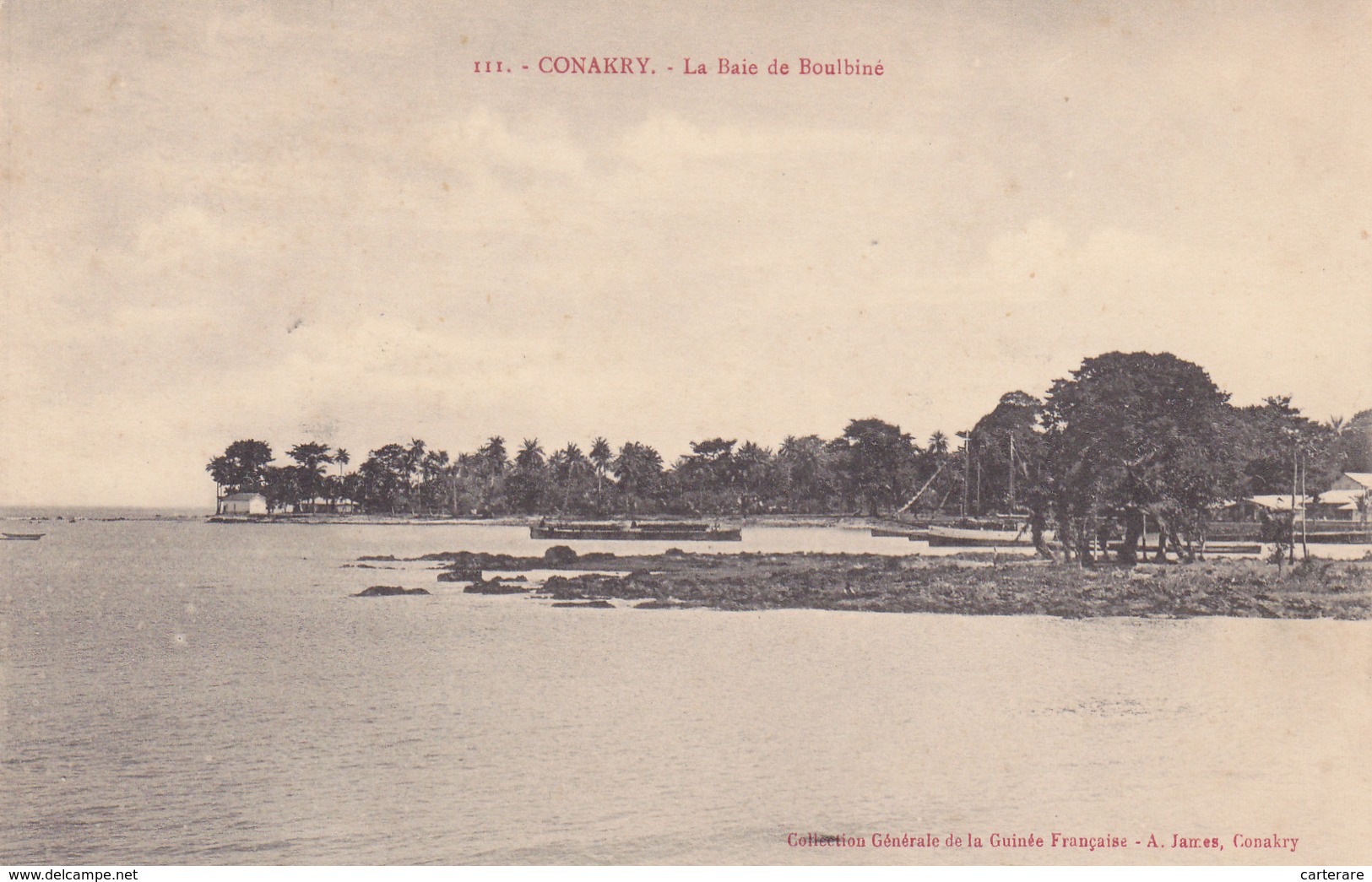 AFRIQUE,AFRICA,AFRIKA,gui Née Française,CONAKRY,colonie ,cédée Par Les Anglais Aux Français En1891,baie De Boulbiné,rare - Frans Guinee