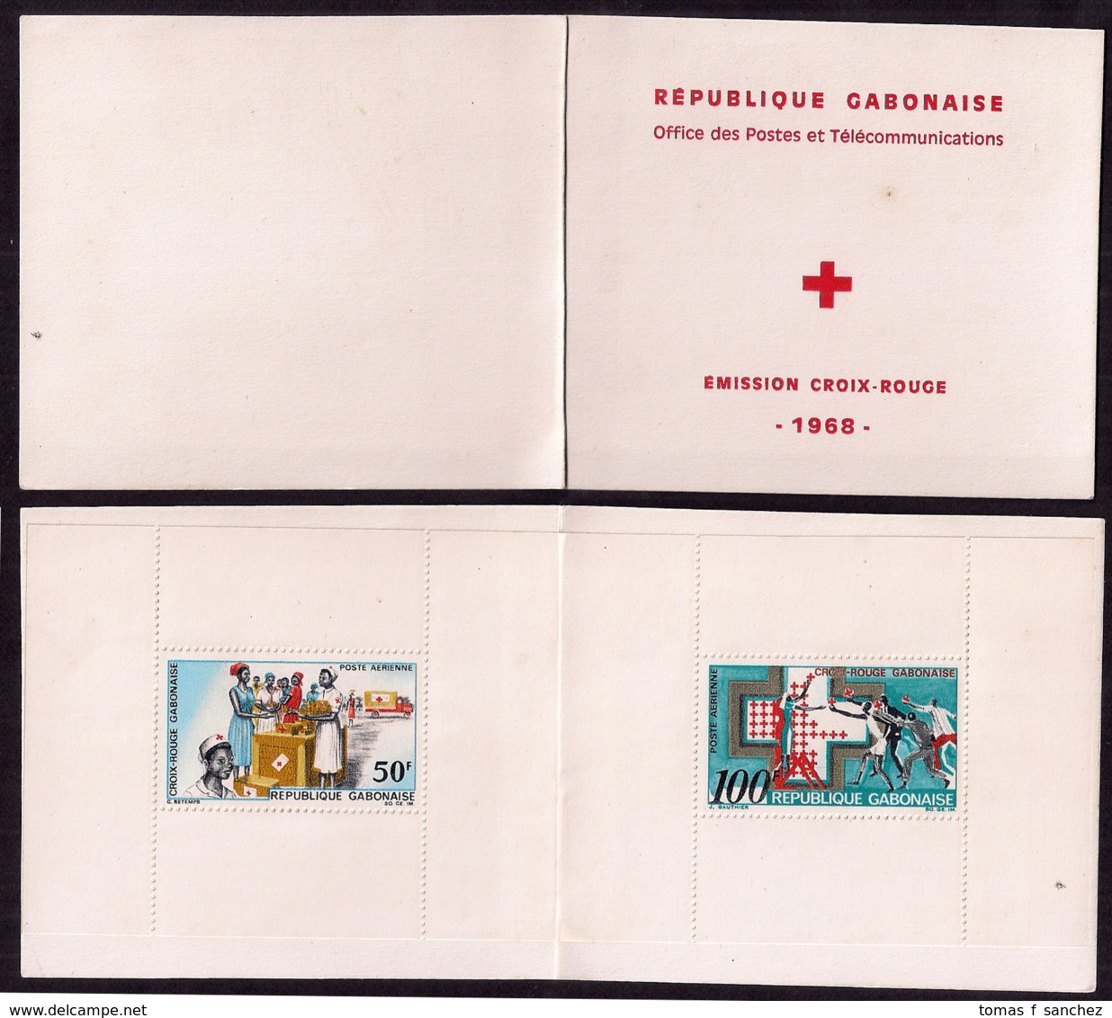 Gabon - 1968 - Carnet Yvert 10 Croix Rouge - Croce Rossa