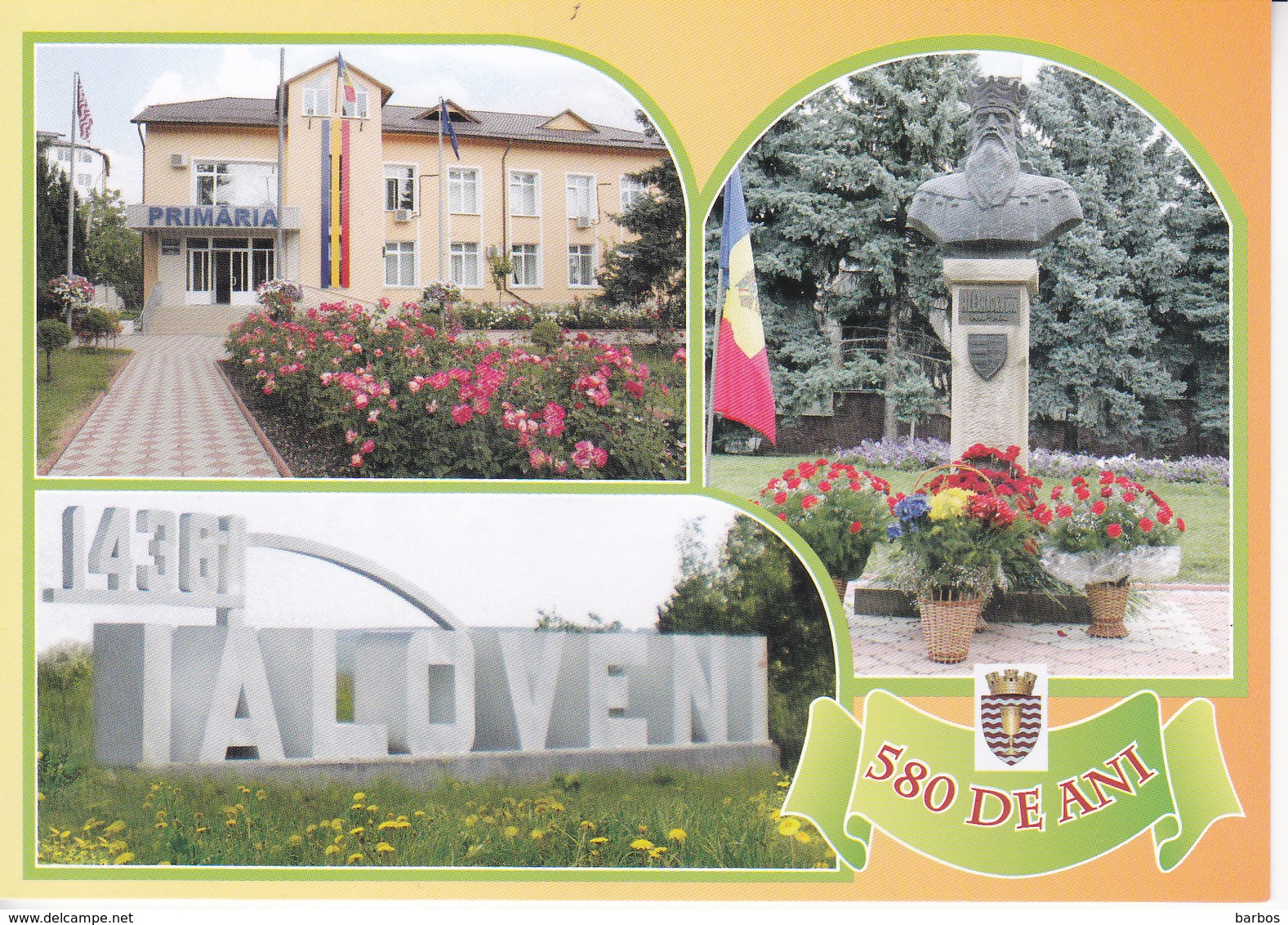 2016 , Moldova , Moldavie  , Ialoveni- 580 Years , Coat Of Arms , Church ,  Special Cancell. - Moldova