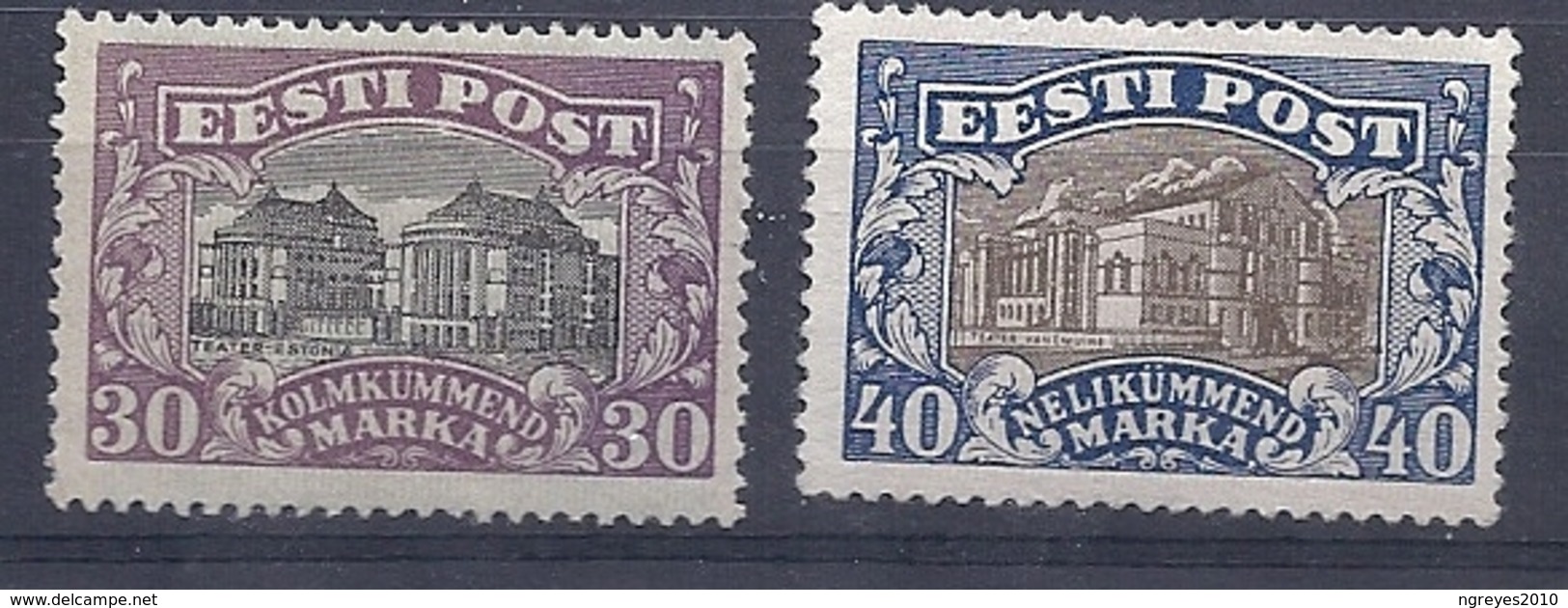 180029574  ESTONIA  YVERT  Nº 81/2  */MH  (NO  GUM) - Estonie