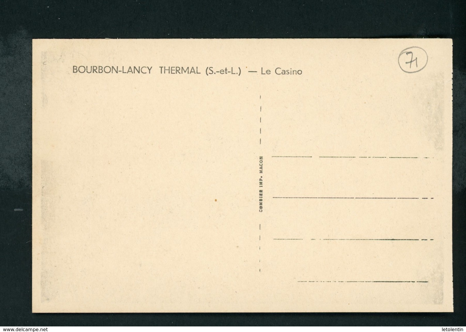 CPA: 71 - BOURBON-LANCY - LE CASINO - Autres & Non Classés