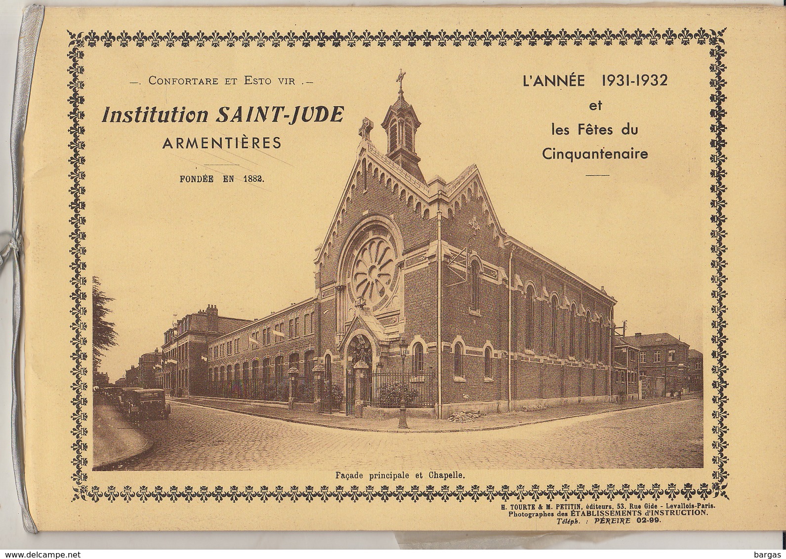 Ecole Institution Saint Jude à Armentières Nord Année 1931 - 1932 - 1901-1940