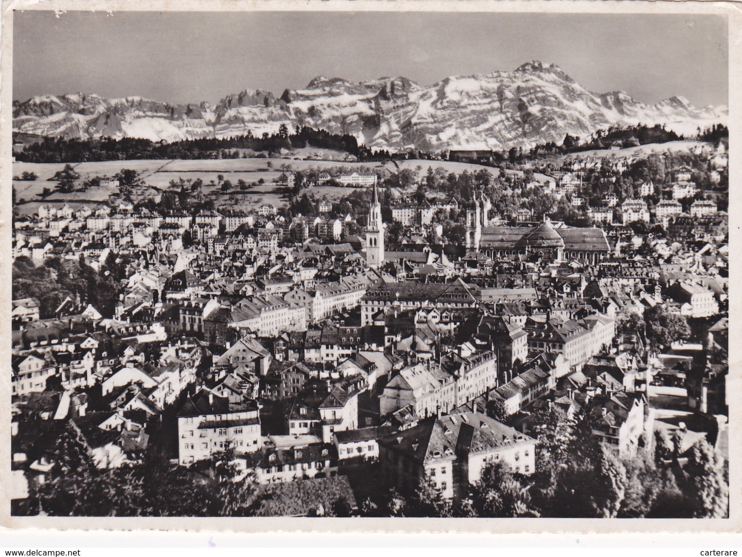 SUISSE,SCHWEIZ,SVIZZERA,SWITZERLAND,HELVETIA,SWISS ,SAINT GAL,SAINT GALLEN,VUE AERIENNE,1951,PHOTO ECHTER - Saint-Gall