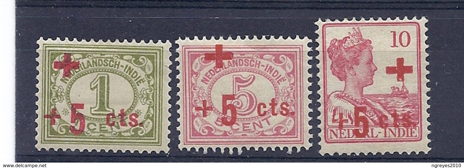 180029618  INDIA  HOLANDA  YVERT  Nº  118/120  */MH - Niederländisch-Indien